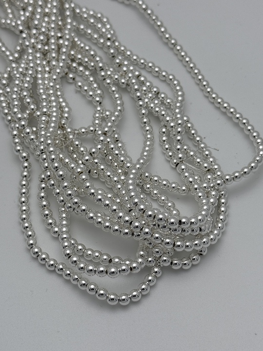 Гематит шар, 4 мм . нить 40 см ·